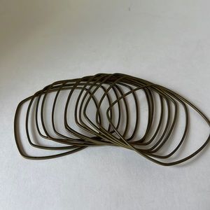 12 Square Brass Bangles